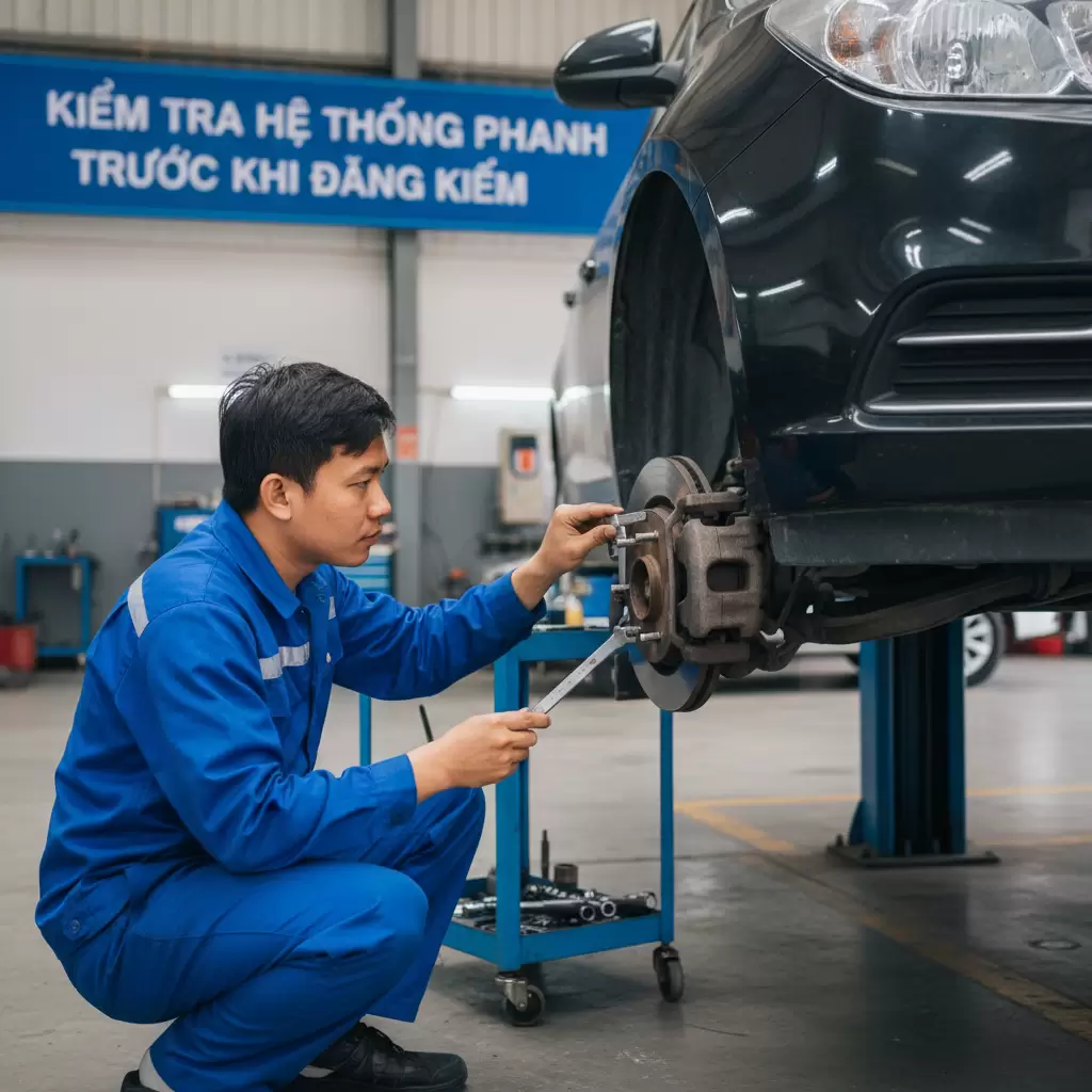 gemini_image_1767126177-1 Hệ thống phanh cần được kiểm tra kỹ lưỡng đặc biệt là hiệu suất phanh trên các dòng xe đã qua sử dụng